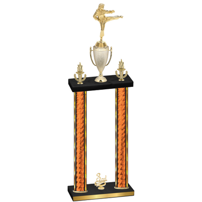 Double Orange Glacier Third Place Karate Trophy