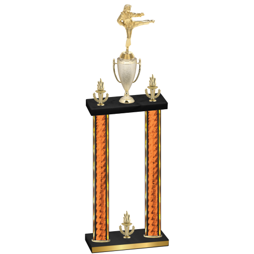 Double Orange Glacier Victory Karate Trophy