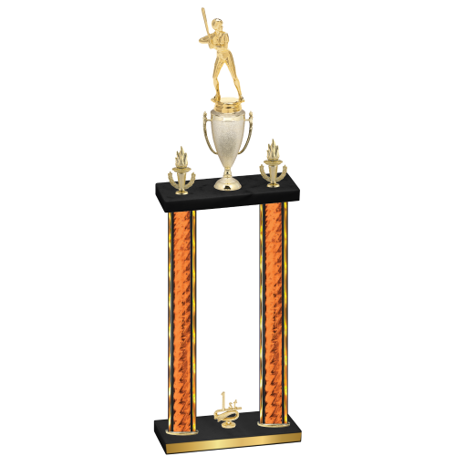 Double Orange Glacier First Place Softball Trophy