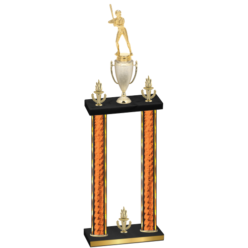 Double Orange Glacier Victory Softball Trophy