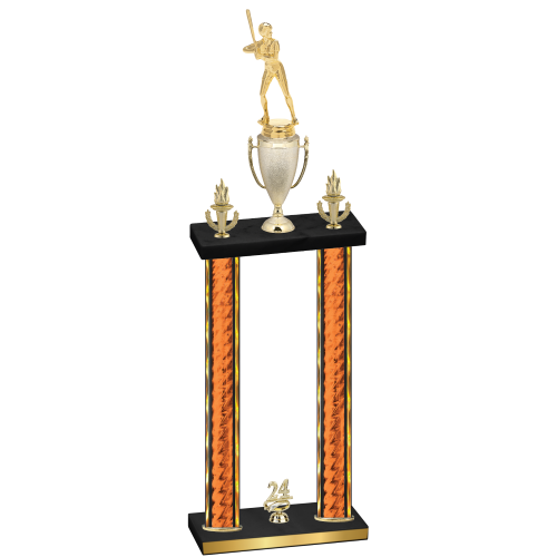 Double Orange Glacier Year Softball Trophy