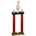 Double Red Glacier Third Place Rugby Trophy