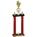 Double Red Glacier Third Place Rugby Trophy