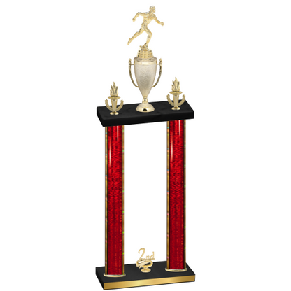 Double Red Glacier Second Place Running Trophy