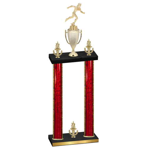 Double Red Glacier Victory Running Trophy