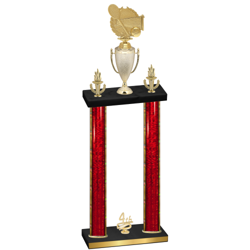 Double Red Glacier Fourth Place Tennis Trophy