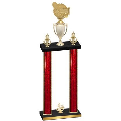 Double Red Glacier Fourth Place Tennis Trophy