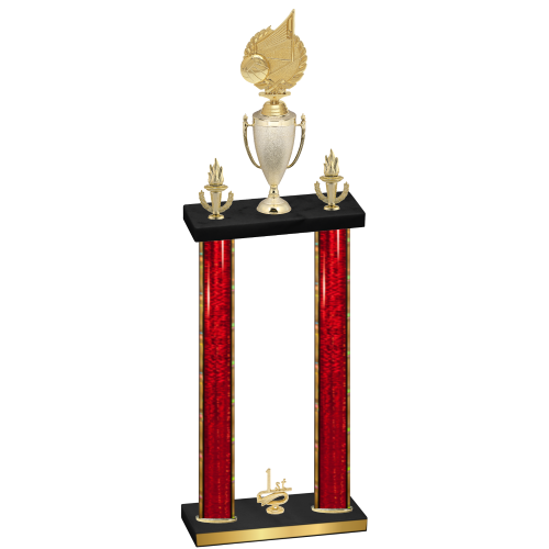 Double Red Glacier First Place Volleyball Trophy