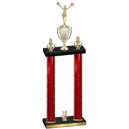 Double Red Glacier Year Cheerleading Trophy