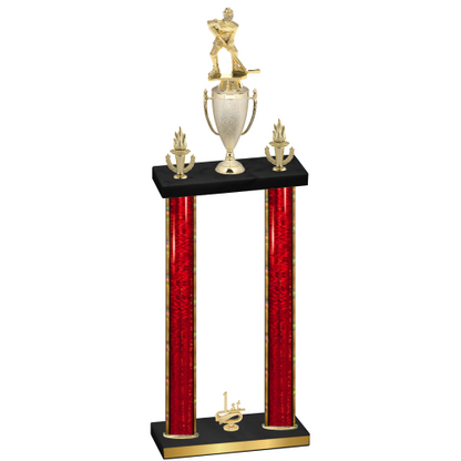 Double Red Glacier First Place Hockey Trophy