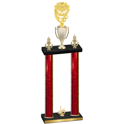 Double Red Glacier First Place Pickleball Trophy