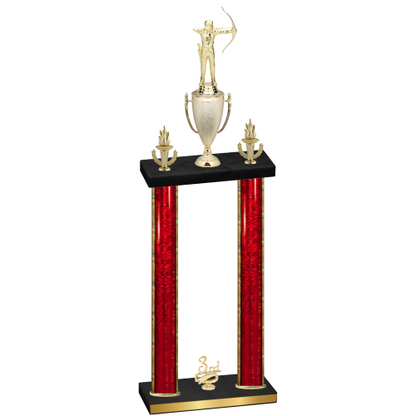 Double Red Glacier Third Place Archery Trophy
