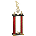 Double Red Glacier Fourth Place Basketball Trophy