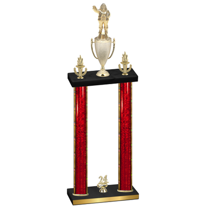Double Red Glacier Year Holiday Trophy
