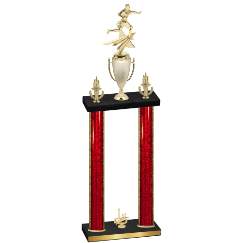 Double Red Glacier First Place Flag Football Trophy