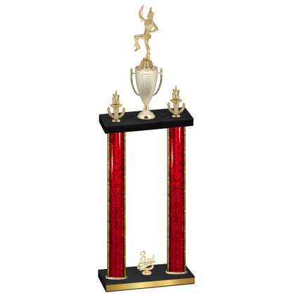 Double Red Glacier Third Place Majorette Trophy