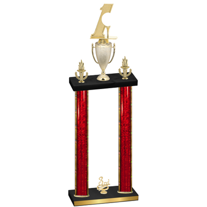 Double Red Glacier Third Place Golf Trophy