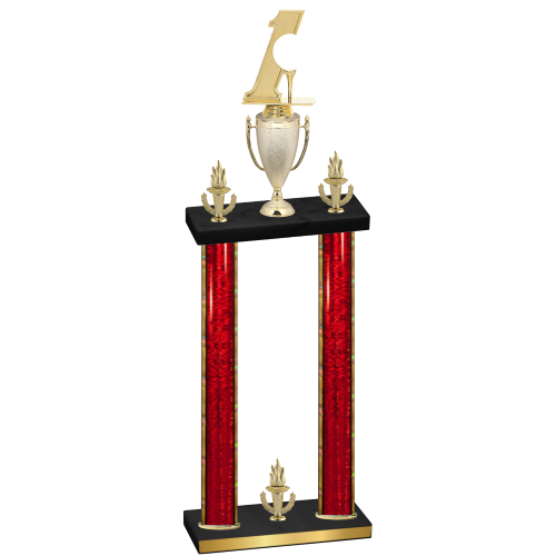 Double Red Glacier Victory Golf Trophy