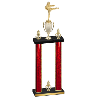 Double Red Glacier Victory Karate Trophy
