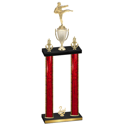 Double Red Glacier Second Place Karate Trophy