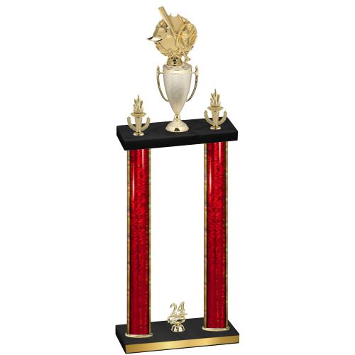 Double Red Glacier Year Baseball Trophy