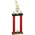 Double Red Carbon Fiber Victory Football Trophy