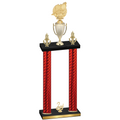 Double Red Carbon Fiber Second Place Swimming Trophy