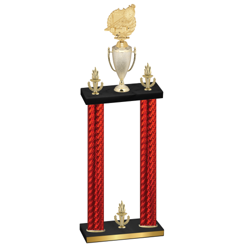 Double Red Carbon Fiber Victory Swimming Trophy