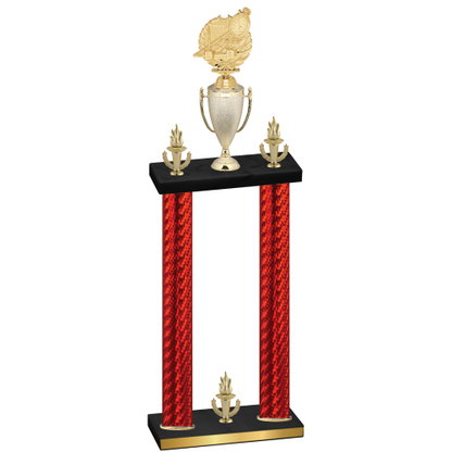Double Red Carbon Fiber Victory Swimming Trophy