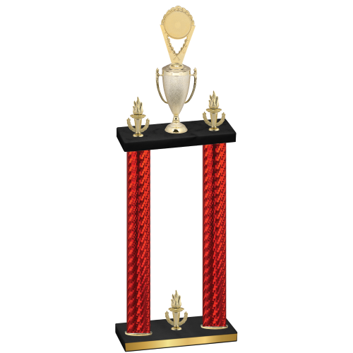 Double Red Carbon Fiber Victory Insert Trophy