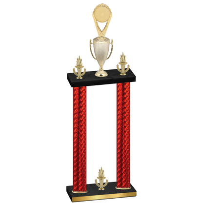 Double Red Carbon Fiber Victory Insert Trophy