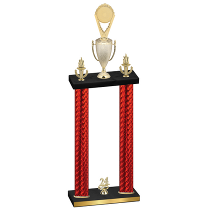 Double Red Carbon Fiber Year Insert Trophy