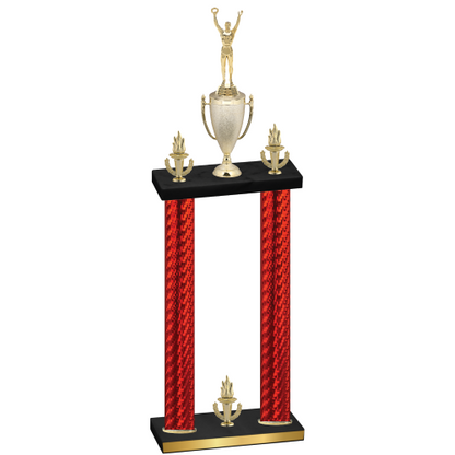 Double Red Carbon Fiber Victory Victory Trophy