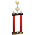 Double Red Carbon Fiber Third Place Victory Trophy