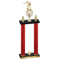 Double Red Carbon Fiber Second Place Shooter Trophy