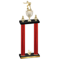 Double Red Carbon Fiber Third Place Shooter Trophy