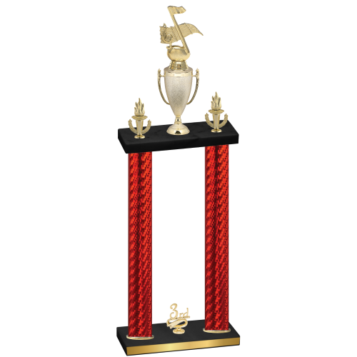 Double Red Carbon Fiber Third Place Music Trophy