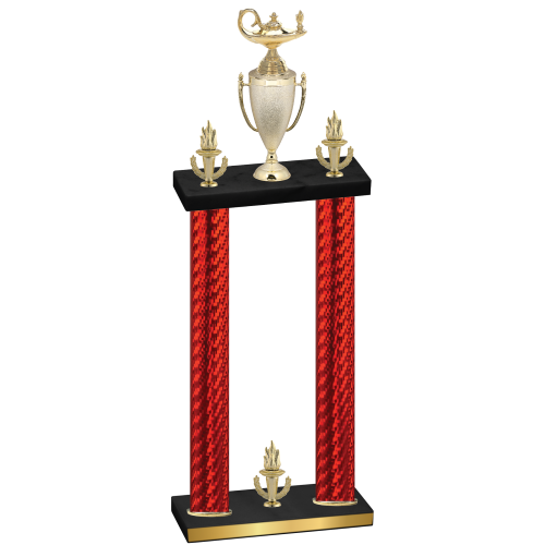 Double Red Carbon Fiber Victory Academics Trophy