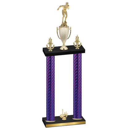 Double Purple Carbon Fiber First Place Swimming Trophy