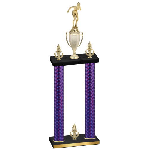 Double Purple Carbon Fiber Victory Tennis Trophy