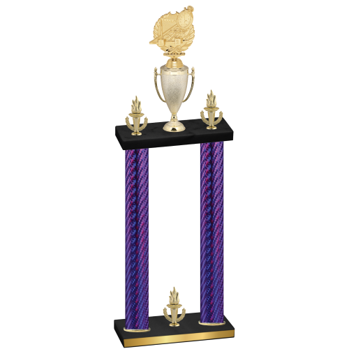 Double Purple Carbon Fiber Victory Swimming Trophy