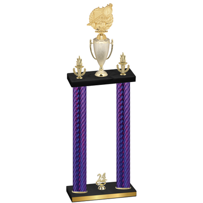 Double Purple Carbon Fiber Year Swimming Trophy