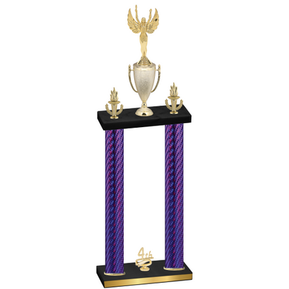 Double Purple Carbon Fiber Fourth Place Victory Trophy
