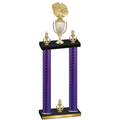 Double Purple Carbon Fiber Victory Basketball Trophy