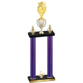 Double Purple Carbon Fiber Second Place Pickleball Trophy
