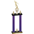 Double Purple Carbon Fiber Victory Basketball Trophy