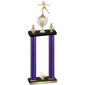 Double Purple Carbon Fiber Third Place Skater Trophy