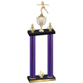 Double Purple Carbon Fiber Fourth Place Skater Trophy