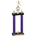 Double Purple Carbon Fiber Year Skater Trophy