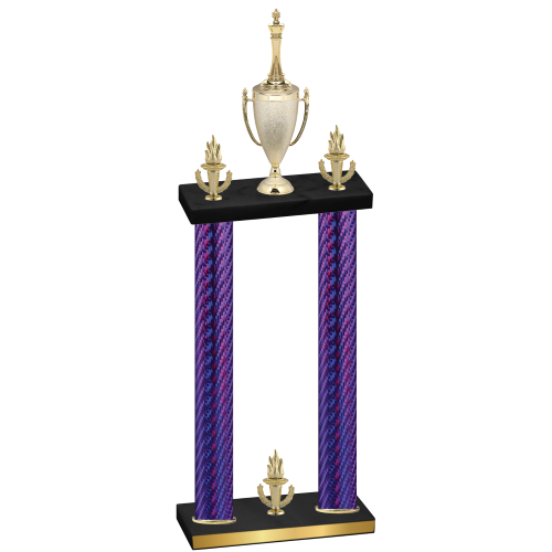 Double Purple Carbon Fiber Victory Chess Trophy